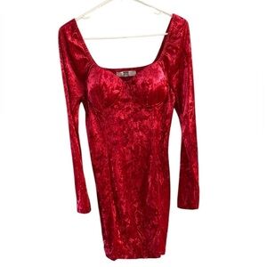 Steve Madden Red Bodycon Valentine Sweetheart Neckline Dress size Medium